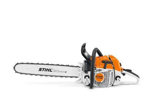 STIHL MS 382 с шиной, вид сбоку