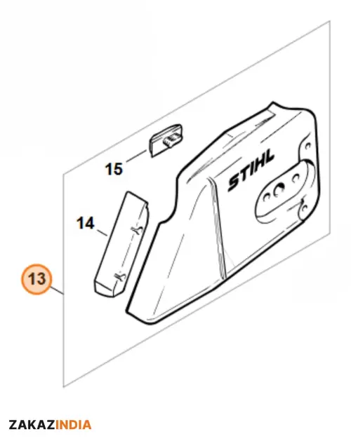 Цепная звёздочка крышка STIHL 1128 640 1706